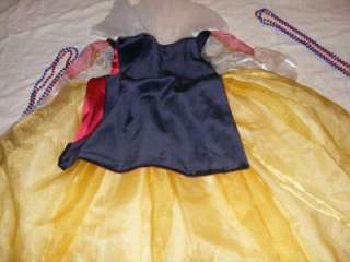  Snow White Deluxe Costume Dress Size XS 4/5  