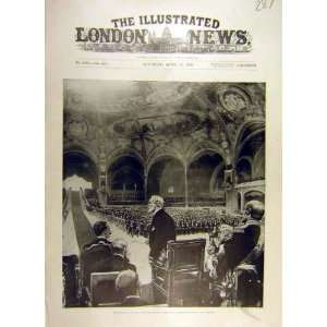   1900 Paris Exhibition Opening Loubet Oration Old Print