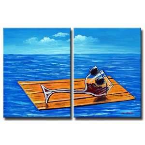  Lost at Sea Hand Painted Canvas Art Oil Painting 