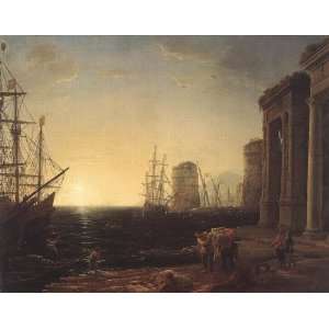 FRAMED oil paintings   Claude Lorrain   24 x 18 inches   Harbour Scene 