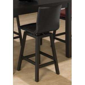 Jofran Black Faux Leather Counter Height Swivel Stools (Set of 2 