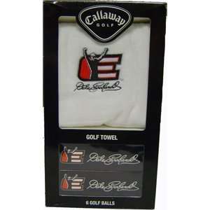   Logod Golf Balls (6) and Embroidered Trifold Golf Towel by Callaway