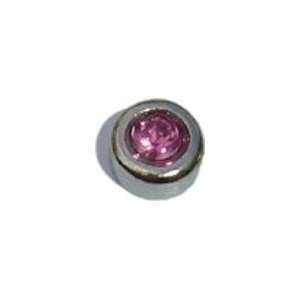    October Round Birthstone Floating Charm for Heart Lockets Jewelry