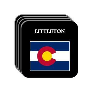  US State Flag   LITTLETON, Colorado (CO) Set of 4 Mini 
