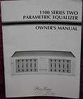 PHASE LINEAR PL 1100 Series II EQUALIZER OWNERS MANUAL