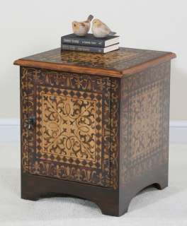Madrid Hand Painted Trunk End Table Accent Table  