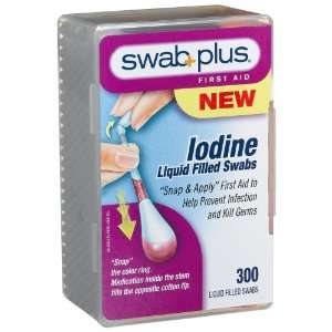  Swabplus Iodine Liquid Filled Swabs 300 Count Packages 
