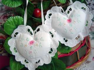 Lovely Flower Embroidery Heart Shape Cutwork Lace Satchel  