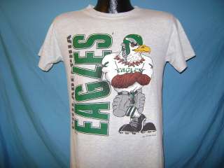 vintage PHILADELPHIA EAGLES KELLY GREEN 90S GREY t shirt M  
