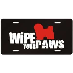   New  Havanese / Wipe Your Paws  License Plate Dog