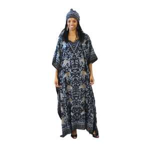  Jaipur Elephant Kaftan  Black 