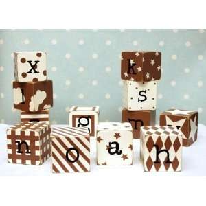  Letter Blocks in Chocolate