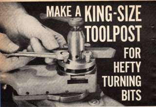 KING SIZE TOOLPOST HOW TO BUILD PLANS LATHE ATTACHMENT  