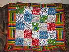 handmade DR SEUSS hand quilted baby block quilt 38 x 38 in. NEW