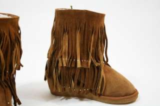 NEW AUTH Koolaburra Khaki Studded Fringe Boots 8 $300  