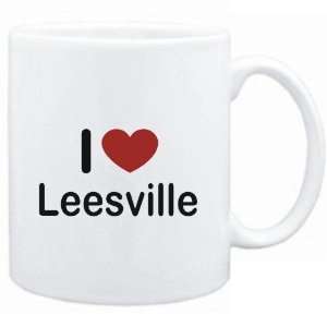  Mug White I LOVE Leesville  Usa Cities Sports 