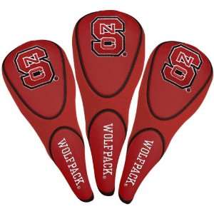   Red Three Pack Zippered Golf Club Headcovers
