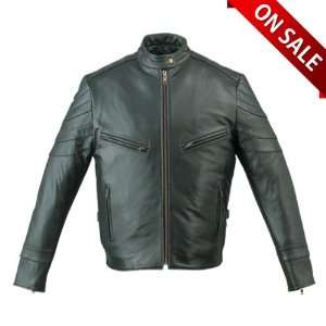  Leather Jackets   Mens Leather Motorcycle Jacket MJ209 