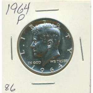    1964 P Uncirculated Silver Kennedy Half Dollar 