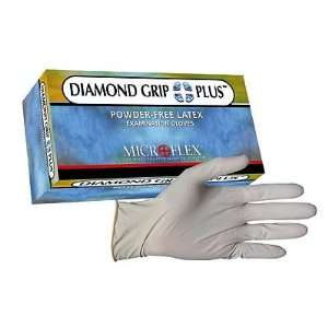 Microflex Diamond Grip Plus Latex Gloves; size, medium  