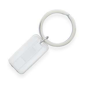    CleverSilvers Key Ring With Rectangular Tag CleverSilver Jewelry