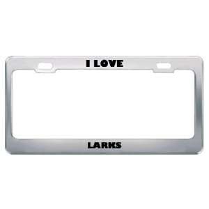 I Love Larks Animals Metal License Plate Frame Tag Holder 