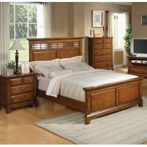  King Panel Bed by Winners Only   Medium Oak (BZ1001K 
