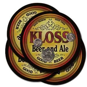  KLOSS Family Name Beer & Ale Coasters 