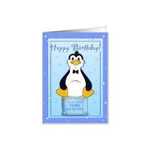  52nd Birthday   Penguin on Ice Cool Birthday Facts Card 