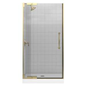 Kohler K 705726 L ABV Finial Heavy Glass Pivot Shower Door, Anodized 