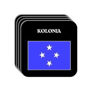  Micronesia   KOLONIA Set of 4 Mini Mousepad Coasters 