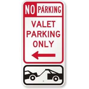  No Parking Valet Parking Only (with Left Arrow)(with Car 