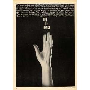  1962 Out of Reach Ad United Way Nonprofit Organization 