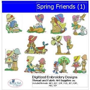  Digitized Embroidery Designs   Spring Friends(1) Arts 