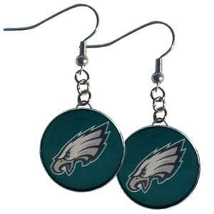 NFL Football Philadelphia Eagles Charm Dangle Earrings With Team Logo 