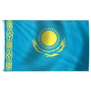  Kazakhstan Flag 4X6 Foot Nylon Patio, Lawn & Garden