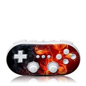  Flower Of Fire Design Skin Decal Sticker for the Wii 