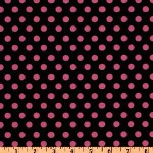  44 Wide Crazy for Dots & Stripes Polka Dot Black/Pink 