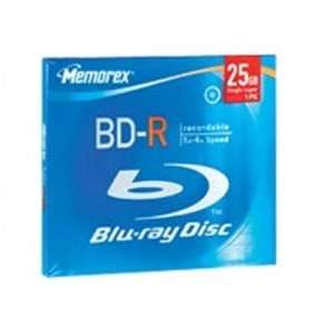   Memorex BD R X 1 BD R 25 GB 4x Jewel Case Storage Media Electronics