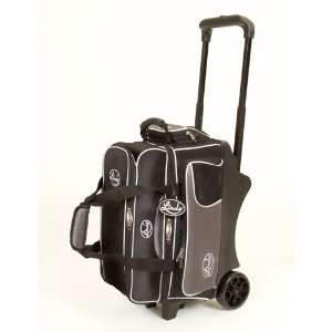  Linds Deluxe 2 Ball Roller Bowling Bag  Black/Silver 