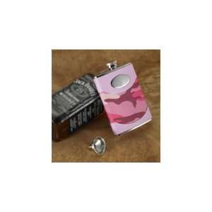  Gone Hunting Personalized Pink Camo Flask Kitchen 