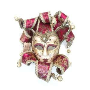   Jolly Miniature Ceramic Venetian Masquerade Mask