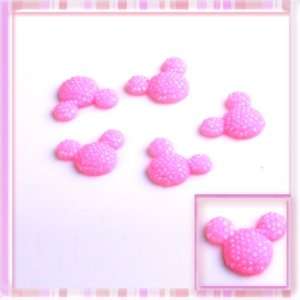 Pink Lovely babysbreath Mouse Design Nail Art Sticker Decoration 5Pcs 