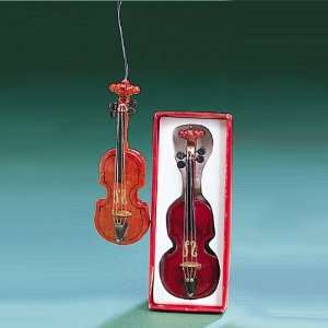   Of 12 Violin Musical Instrument Christmas Ornaments