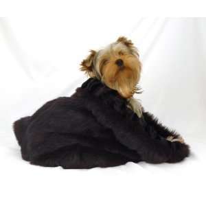  Black Ultraluxe Faux Mink Pet Dog Sak Bed (Medium)