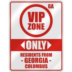   ZONE  ONLY RESIDENTS FROM COLUMBUS  PARKING SIGN USA CITY GEORGIA