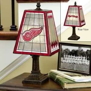  Detroit Red Wings Glass Table 14 Lamp