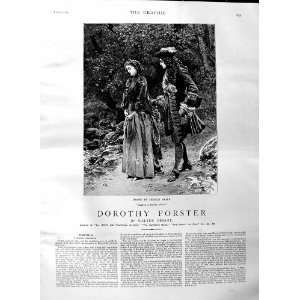  1884 ILLUSTRATION STORY DOROTHY FORSTER ROMANCE PRINT 
