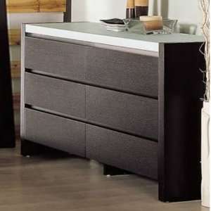   Trend Dresser Trend Double Dresser with White Glass Top Trend  Home