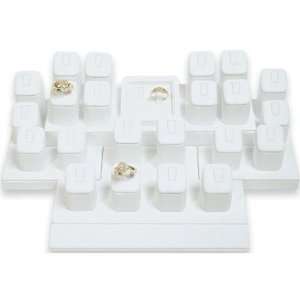   Ring Display Set 22pc Jewelry Counter Showcase Fixture
